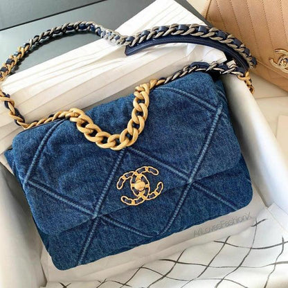 Premium Quality Chanel'19  Denim  Quilted Flap Bag