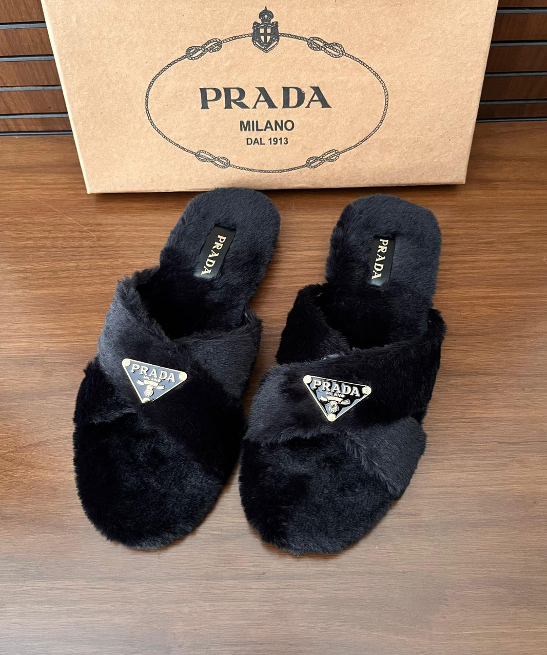 Prada Fur Slippers