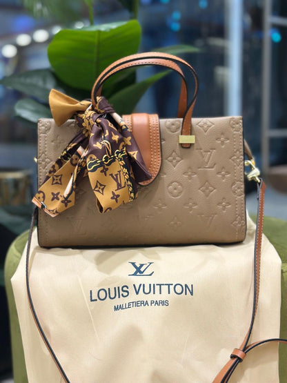 Lv Mm Embossed Signature Handbag