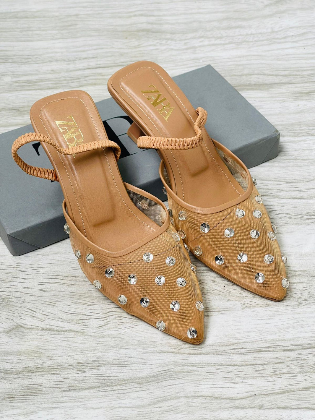 Zara Starlet Studded Heels