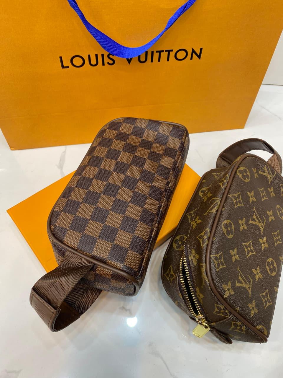 Lv Unisex Leather Pouch