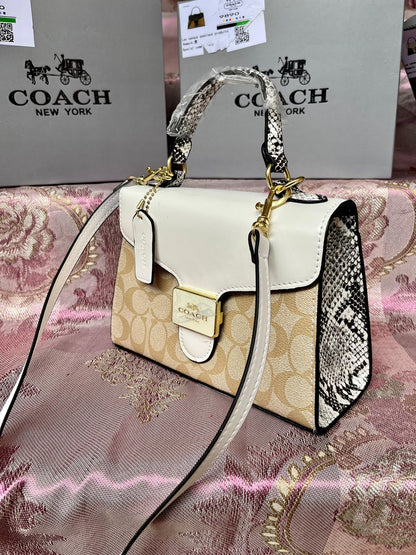 Coach Pepper Satchel Signature Bag