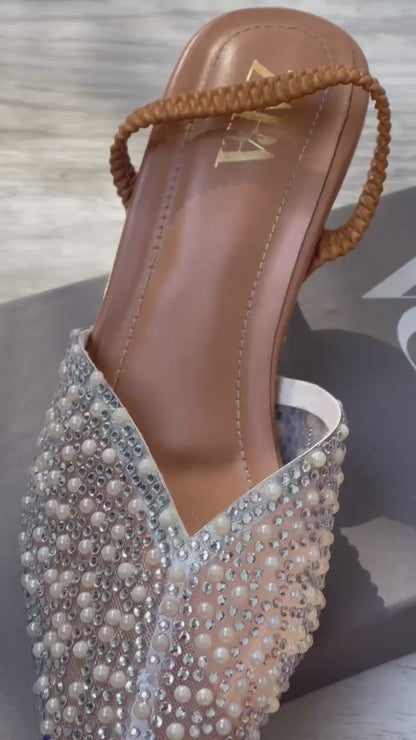 Zara Pearl Heels